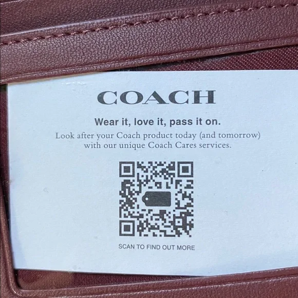 Coach Pink and Beige Signature Wallet new - Picture 9 of 14